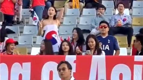 韩国球迷现场助威视频