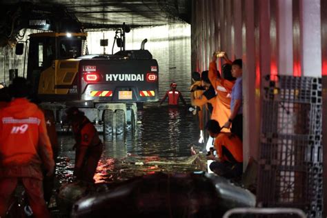 韩国遭受洪灾