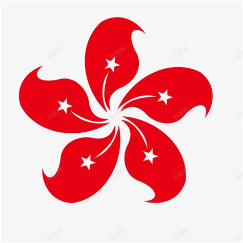 香港紫荆花标志区旗图片