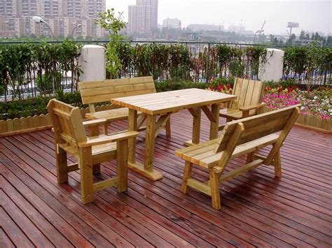 鹤壁阳台防腐木休闲椅设计
