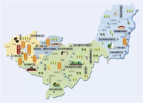黑龙江双鸭山市地图