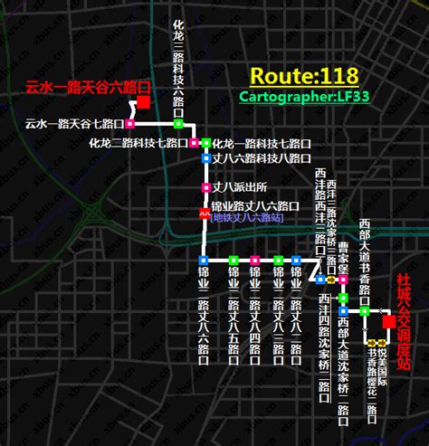 118路公交车路线图