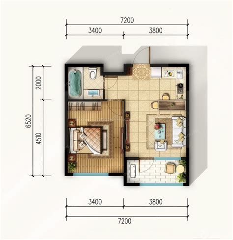 40平米一室一厅设计图