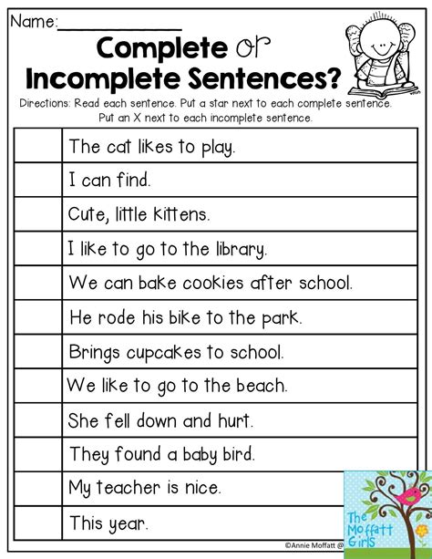 complete sentence in english