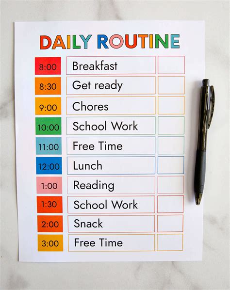 how to make a daily schedule