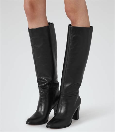 knee leather boots
