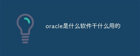 oracle是什么软件干什么用的