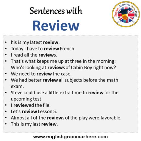 review of sentence