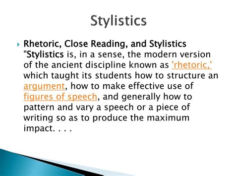 what is the aim of stylistics