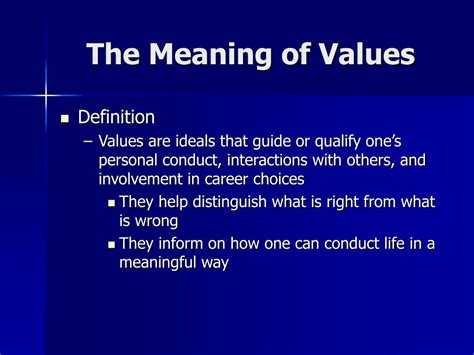 what is the meaning of value